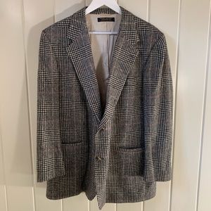 Brooks Brothers 100% camel hair glen plaid blazer